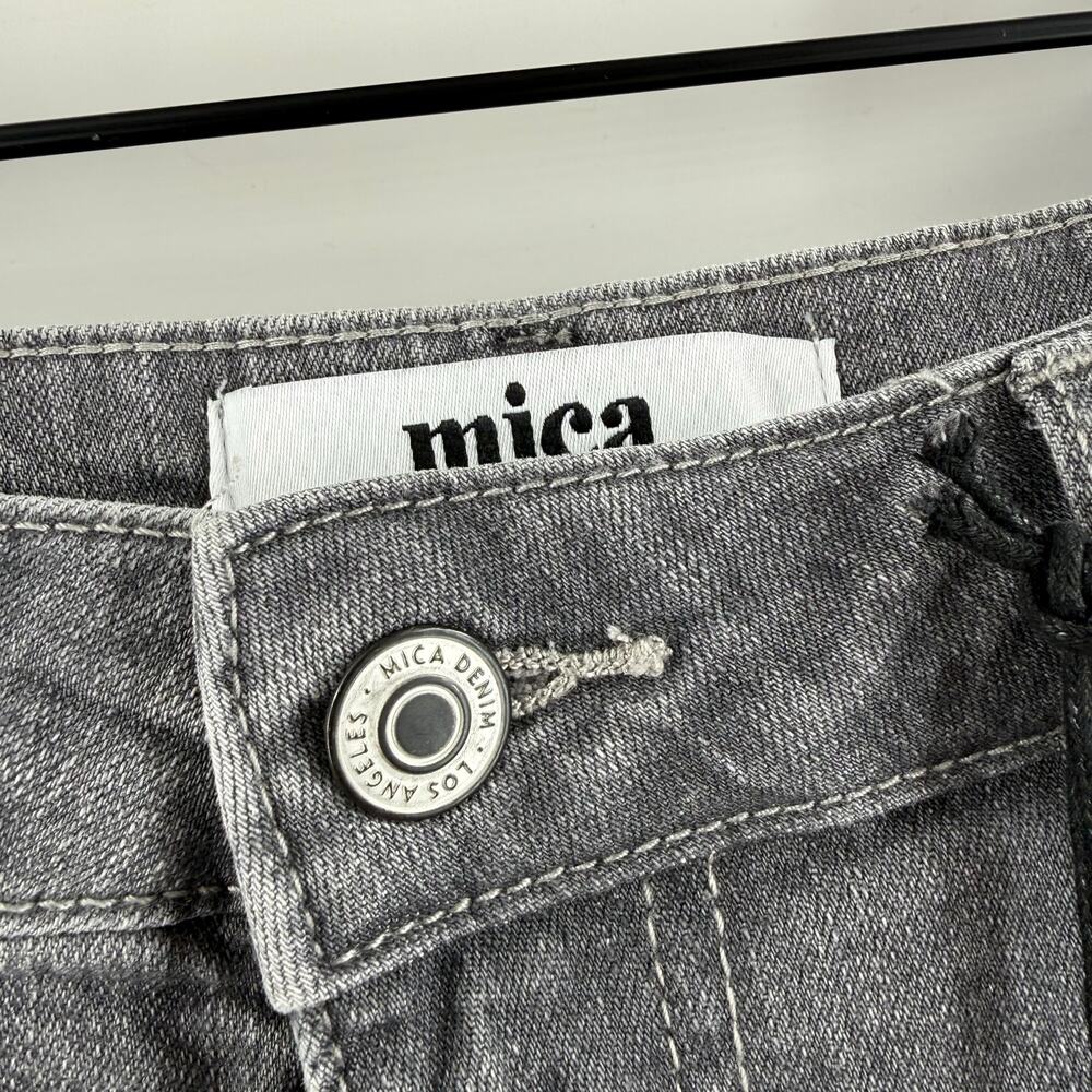 Mica Barrel Jeans Women’s Size 32 NWT Denim Super High Wide Leg Ankle Jeans Gray - Picture 11 of 16